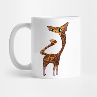 Wonky Giraffe Cat Mug